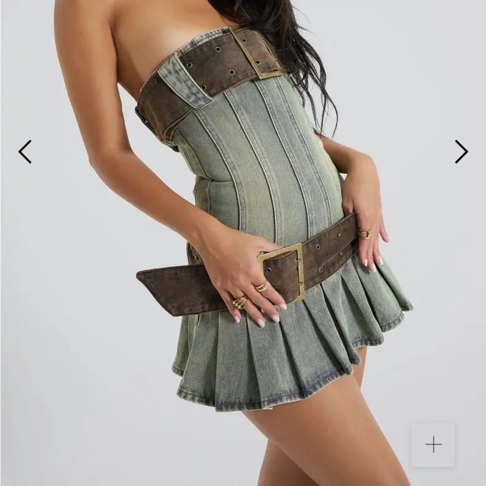 Jaded London blue belted corset mini dress new never worn with tags